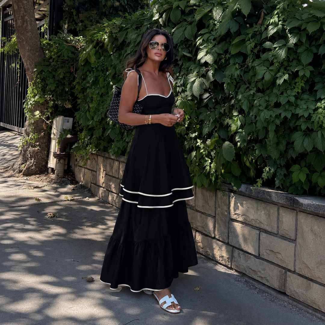 Λουσία - Strapless Μίνι Φόρεμα με Βολάν και Αντίθετη Ραφή